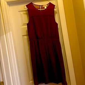 Gently used, LOFT Maroon Midi Dress Size 10 ✨